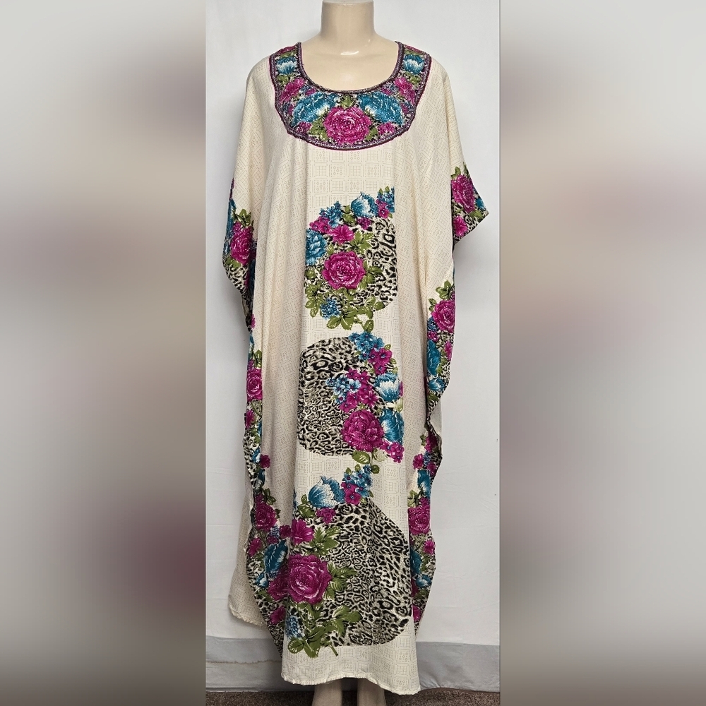 Good Times Kaften Mumu House Dress Side Splits Lightweight India